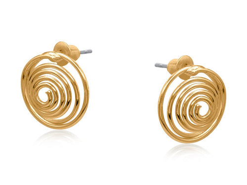 Bella Spiral Earrings - Gold