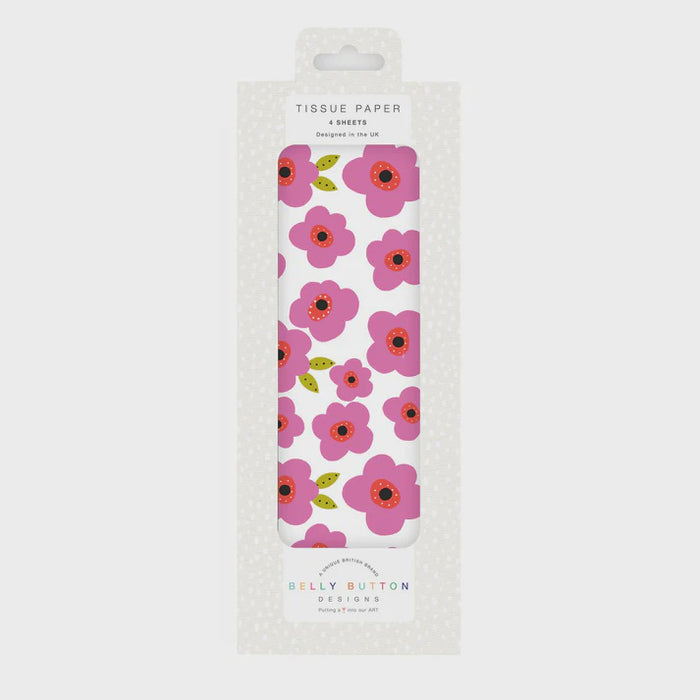 Belly Button Mauve Flower Tissue Paper