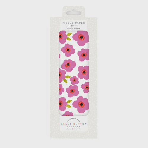 Belly Button Mauve Flower Tissue Paper