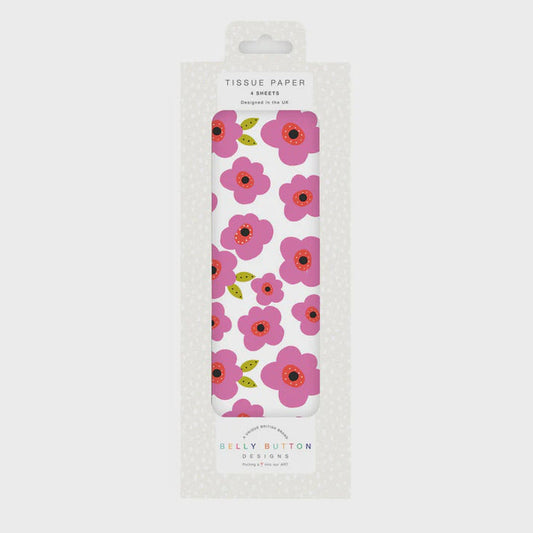 Belly Button Mauve Flower Tissue Paper