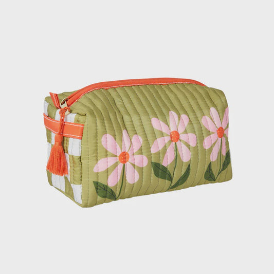 Belly Button Pink Daisy & Olive Wash Bag
