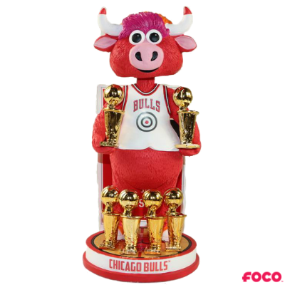 Benny the Bull Chicago Bulls Mascot 6-Time NBA Champions Bobblehead