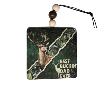 Best Buckin’ Dad Ever | Hunting Dad Car Air Freshener | 1314 Creations