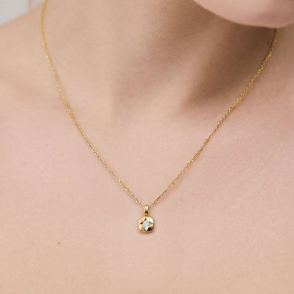 Birthstone April Halskette Gold