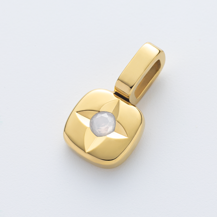 Birthstone April Halskette Gold