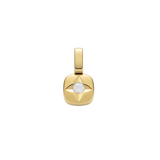 Birthstone Charm April Gold