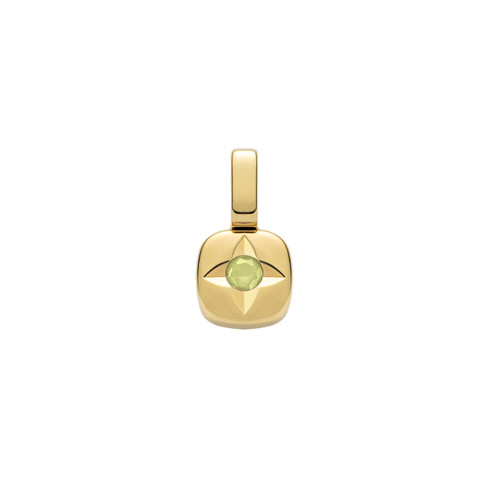 Birthstone Charm August Gold