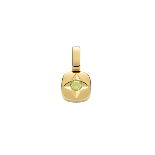 Birthstone Charm August Gold