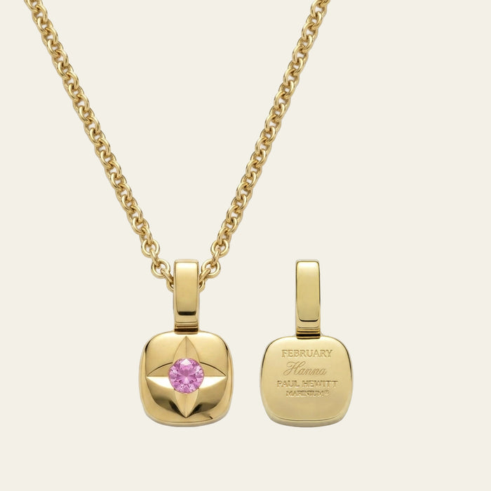 Birthstone February Halskette Gold