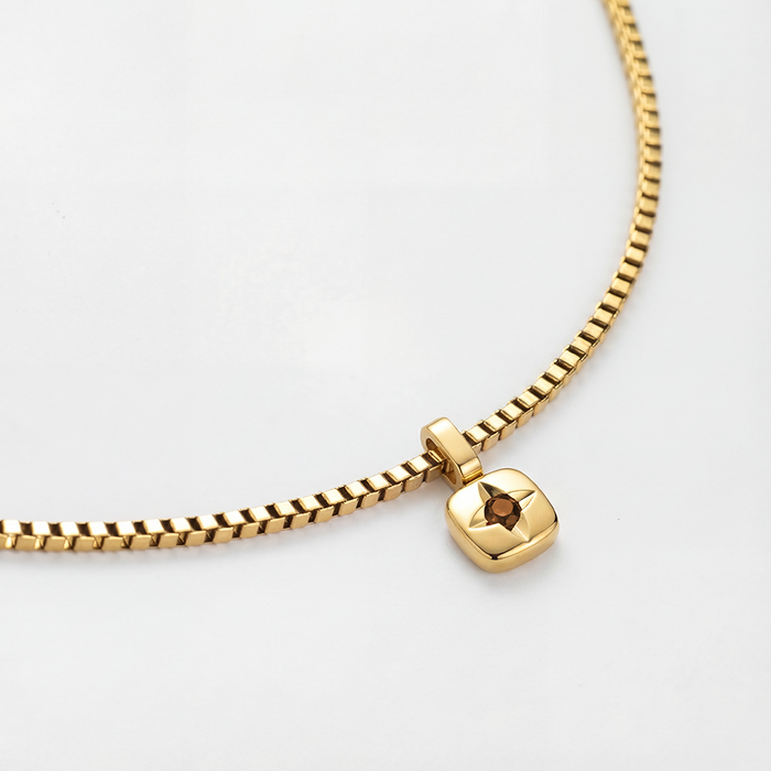 Birthstone November Halskette Gold