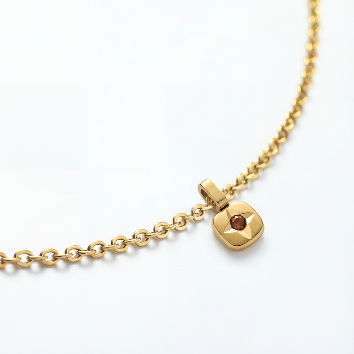 Birthstone November Halskette Gold