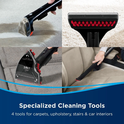 Bissell Canister Vacuum Multiclan Spot & Cain, 1600Watts, Black