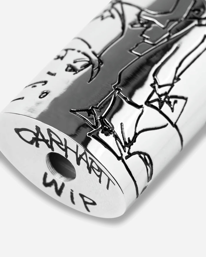 Carhartt WIP Blinkerfluid Bic Metal Lighter Case Silver Home Decor Stickers I037381 95XX