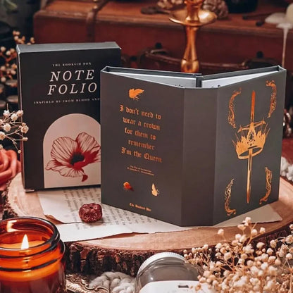 Blood and Ash Inspired Notefolio stationary