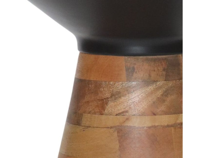 Boden Accent Table in Black and Walnut - Windsorchrome