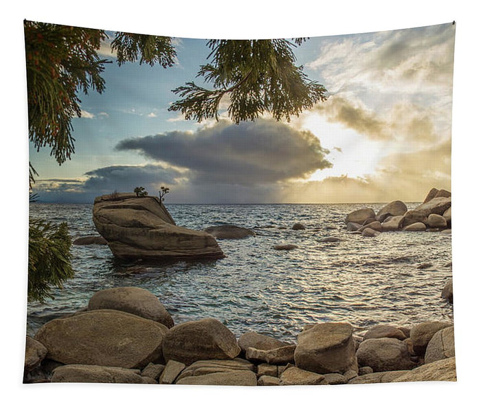 Bonsai Rock Through The Trees By Brad Scott - Tapestry
