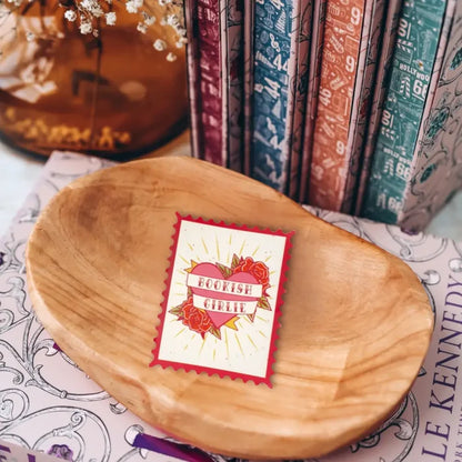 Bookish Girlie Stamp Sticker - Stickers