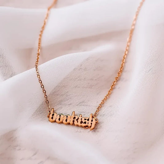 Bookish Wordplate Necklace Necklace