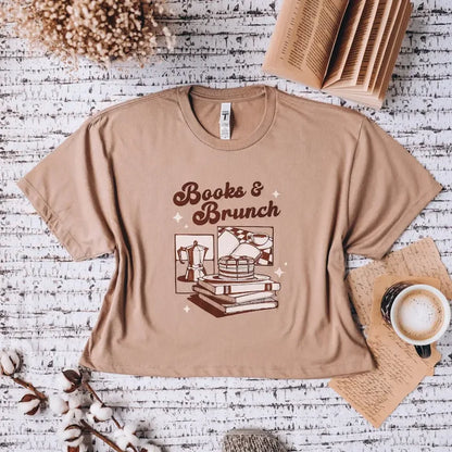 Books & Brunch Crop Tee - Shirt