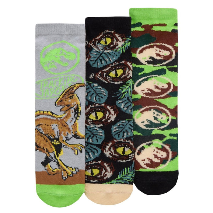 Boys 3pk Socks - Jurassic World (6-3.5) (PK12) 42B838