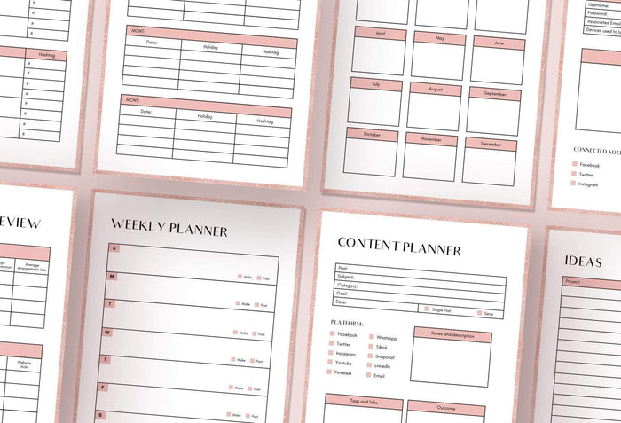 Ladystrategist 10 Page Brand and Social Media Plan Canva Template instagram canva templates social media templates etsy free canva templates