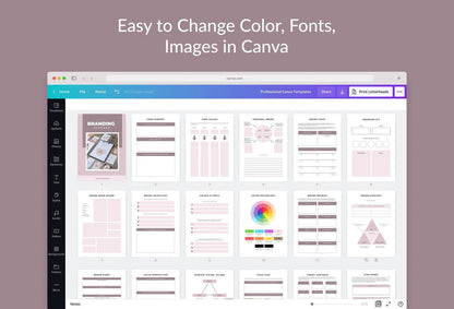 Ladystrategist Branding Planner Canva Template instagram canva templates social media templates etsy free canva templates