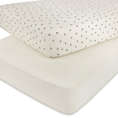Breathable Blue Cherry Nursery Sheets
