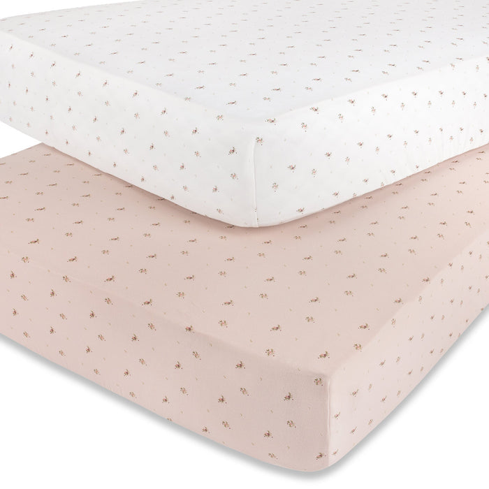 flexible-fit floral crib sheet bedding