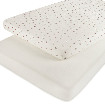 Breathable Cherry Pattern Nursery Sheets