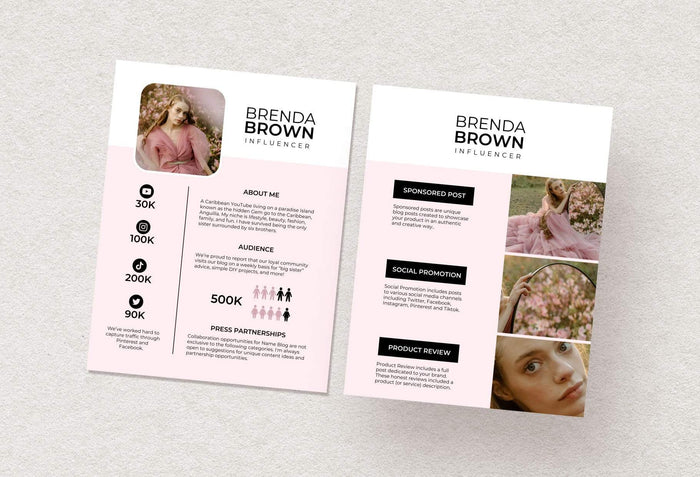 Ladystrategist Brenda Brown Media Kit Canva Template for Influencers instagram canva templates social media templates etsy free canva templates