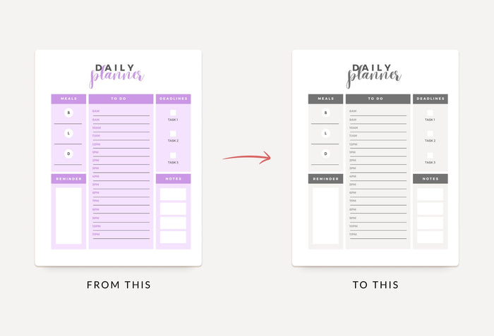 Ladystrategist Bright Lilac Daily Planner Printable and Editable Canva Template instagram canva templates social media templates etsy free canva templates