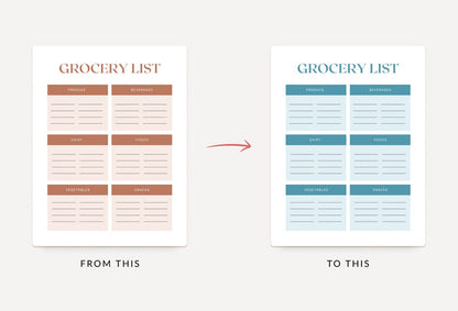 Ladystrategist Bristol Grocery List Printable and Editable Canva Template instagram canva templates social media templates etsy free canva templates