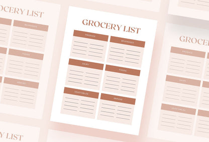 Ladystrategist Bristol Grocery List Printable and Editable Canva Template instagram canva templates social media templates etsy free canva templates
