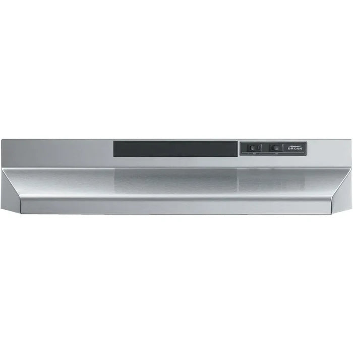 Broan F40000 Series 30 in. Ducted Under Cabinet Range Hood with 160 MAX Blower CFM in Stainless Steel (F403004) main image.
