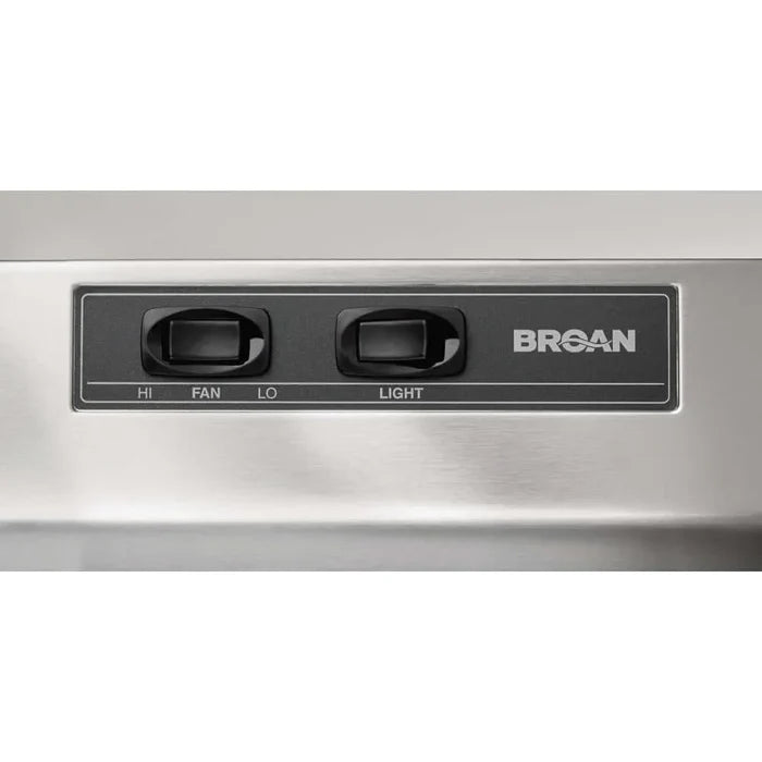 Broan 40000 Series 30-in. Ducted Under Cabinet Range Hood, with 210 MAX Blower CFM in Stainless Steel (403004)