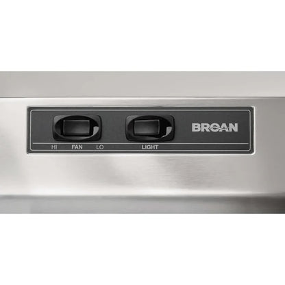 Broan 40000 Series 30-in. Ducted Under Cabinet Range Hood, with 210 MAX Blower CFM in Stainless Steel (403004)