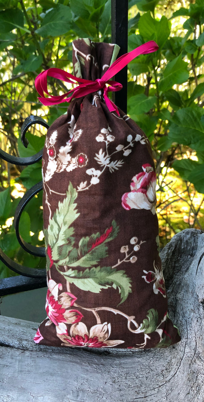 Brown Red Green Floral