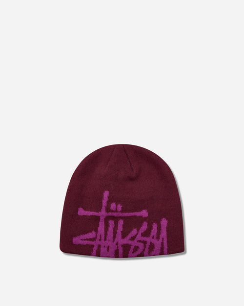 Stüssy Brushed Out Basic Skullcap Plum Hats Caps 1321279SJ 0805