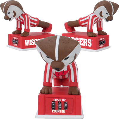 Bucky Badger Wisconsin Badgers Mascot Push-Up Counter Bobblehead (Presale)