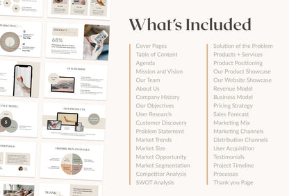 Ladystrategist Business Plan Presentation Neutral Collection Fully Editable Canva Template instagram canva templates social media templates etsy free canva templates