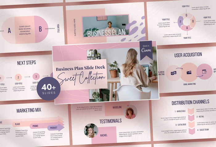 Ladystrategist Business Plan Presentation Sweet Collection Fully Editable Canva Template instagram canva templates social media templates etsy free canva templates