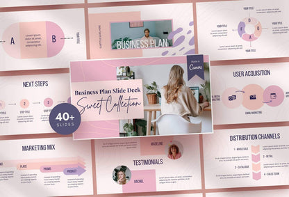 Ladystrategist Business Plan Presentation Sweet Collection Fully Editable Canva Template instagram canva templates social media templates etsy free canva templates