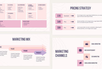 Ladystrategist Business Plan Presentation Sweet Collection Fully Editable Canva Template instagram canva templates social media templates etsy free canva templates