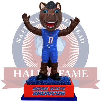 Buster Bronco Boise State Broncos Mascot Blue Turf Bobblehead
