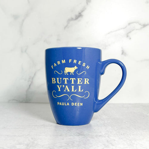 Butter Y'all Farm Fresh Latte Blue Mug