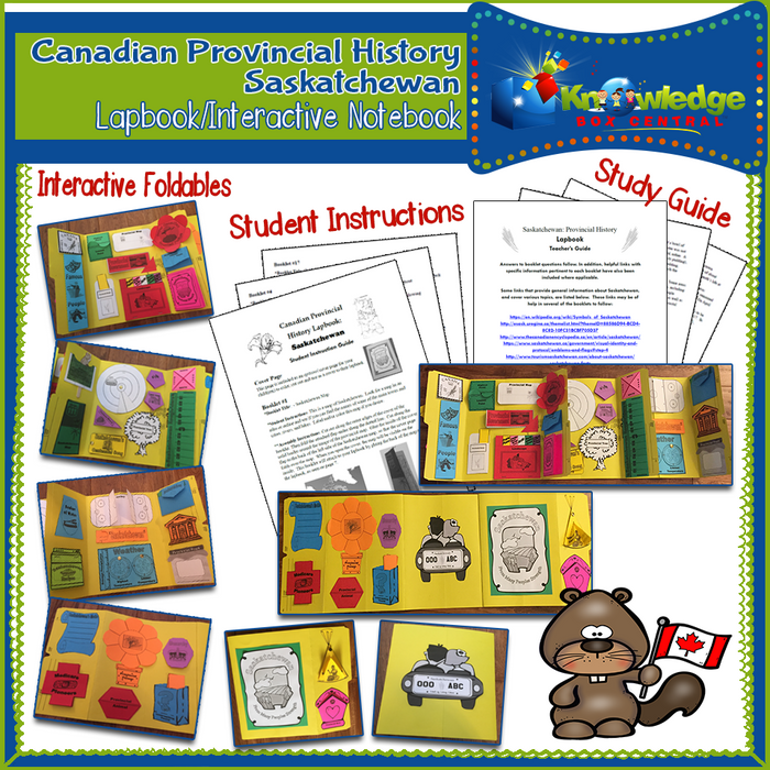 Canadian Provincial History: Saskatchewan Lapbook