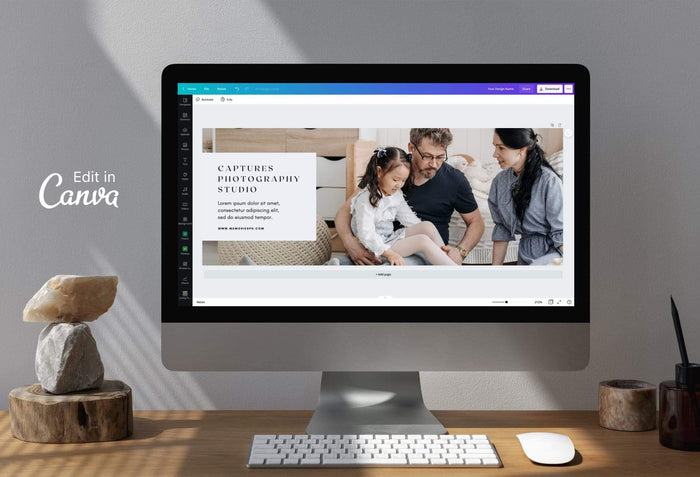 Ladystrategist Capture Facebook Cover for Photographers - Editable Canva Template instagram canva templates social media templates etsy free canva templates