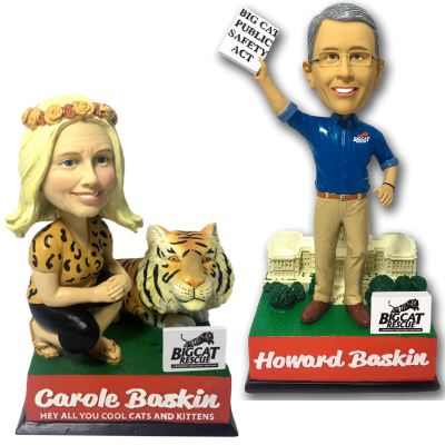 Carole Baskin Howard Baskin Talking Bobbleheads
