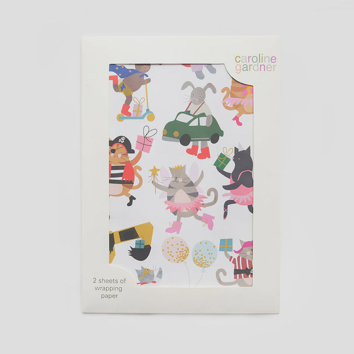 Caroline Gardner Dressing Up Animals Wrapping Paper