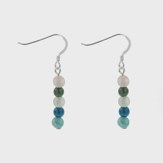 Carrie Elspeth Blues Miracle & Agate Earrings